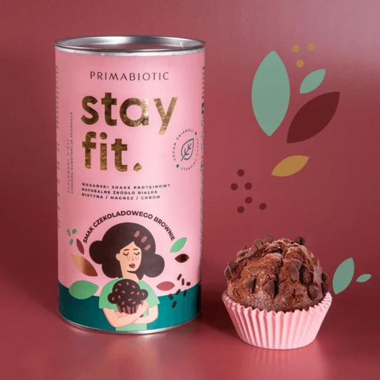 Stay fit, Vegan prótein – súkkulaðibrúnkakabragð (500 g) (500 g)